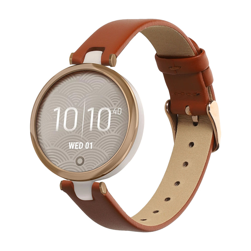 kwmobile Echtleder Uhrenarmband für Garmin Lily Sport Armband - Ersatzarmband für Fitnesstracker - Wechselarmband Smartwatch - Braun Braun  