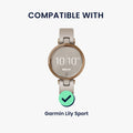 kwmobile Real Leather Watch Strap for Garmin Lily Sport Bracelet Replacement Strap for Fitness Tracker Replacement Band Smartwatch