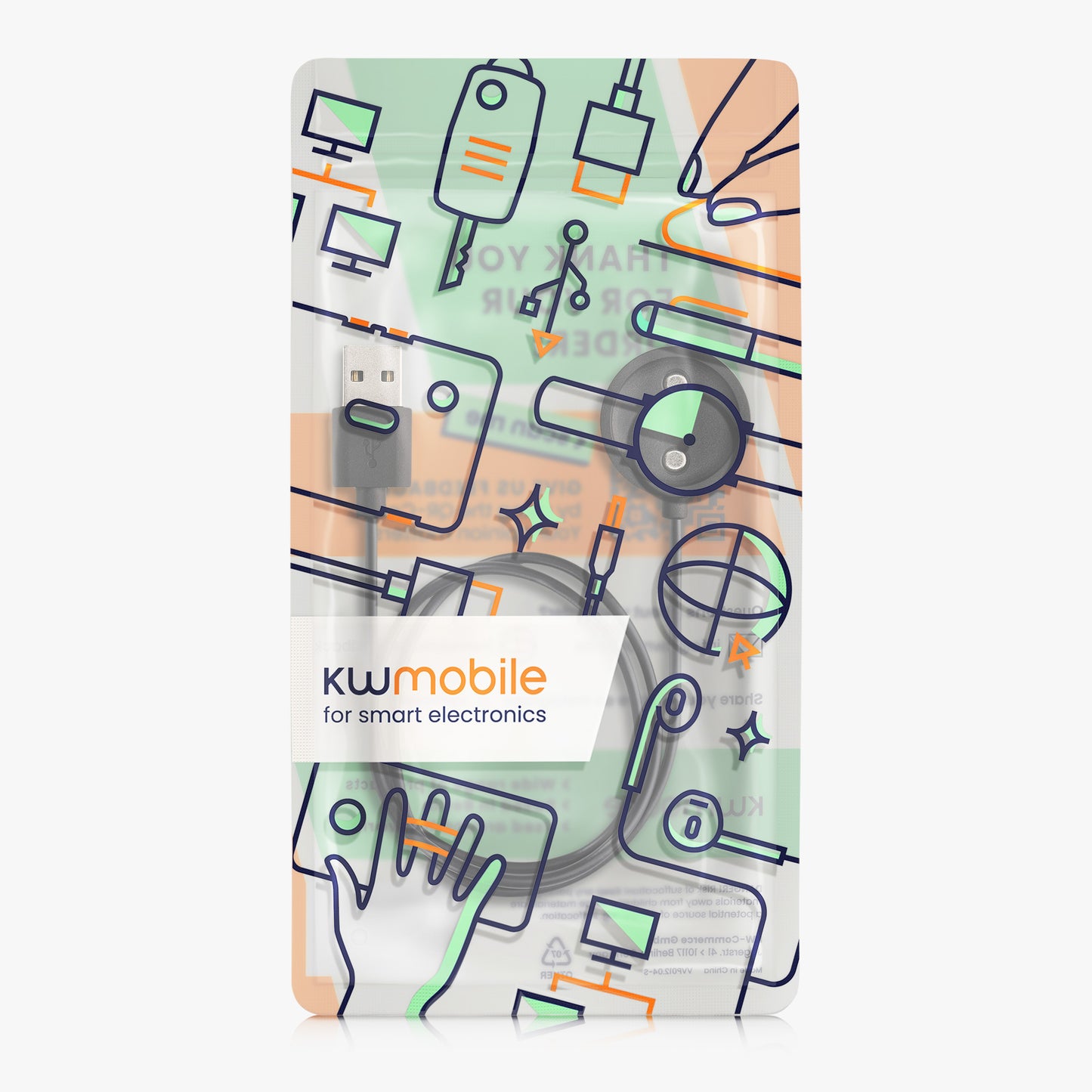 kwmobile USB Cable Charger compatible with Suunto Vertical / Race S / Ocean Charging Cable Smart Watch Replacement Cable Fitness Tracker Charging Cable