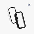 kwmobile Glass Case for Xiaomi Redmi Smart Band 2 Protective Cover Full-Body Fitness Tracker Case Set