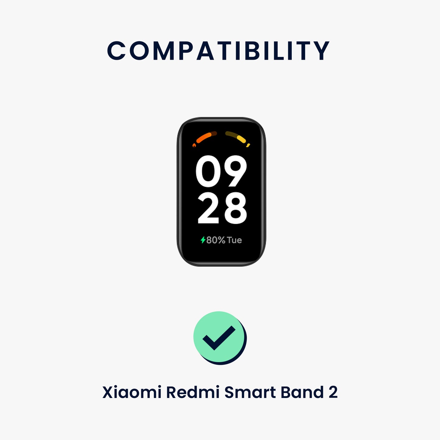 kwmobile Watch Strap for Xiaomi Redmi Smart Band 2 Strap Fitness Tracker Band Set Replacement Strap Smartwatch