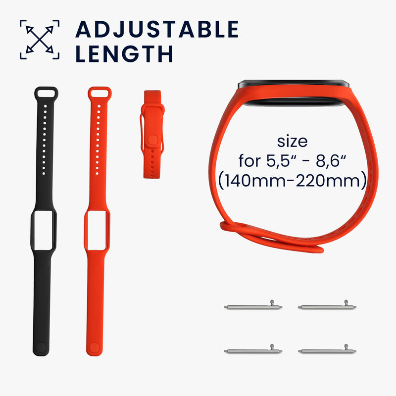 kwmobile Watch Strap for Xiaomi Redmi Smart Band 2 Strap Fitness Tracker Band Set Replacement Strap Smartwatch