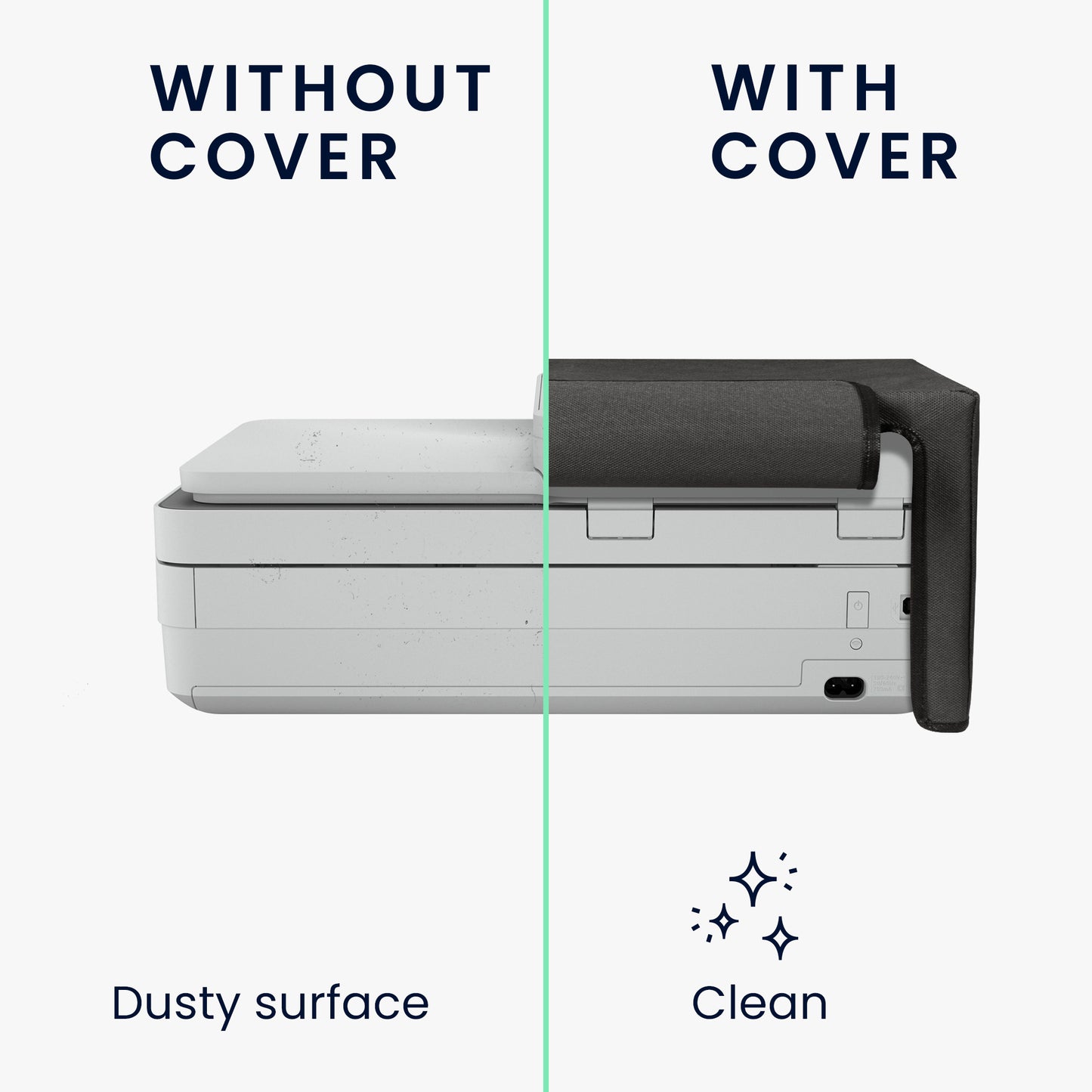 kwmobile Cover compatible with HP Envy 6420e / Envy 6455e - Printer Dust Cover Protective Hood