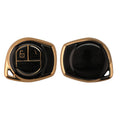 kwmobile Autoschlüssel Hülle kompatibel mit Suzuki 2-Tasten Autoschlüssel - Schlüsselhülle Silikon Cover - Schwarz Gold Schwarz  [dsg01]