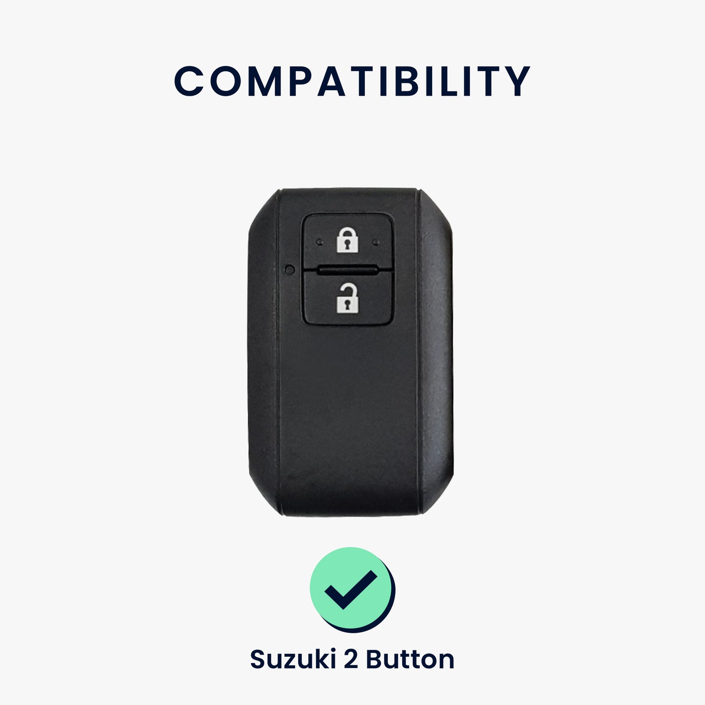 kwmobile Car Key Cover compatible with Suzuki 2-Button Keyless Go Car Key - Silicone Case
