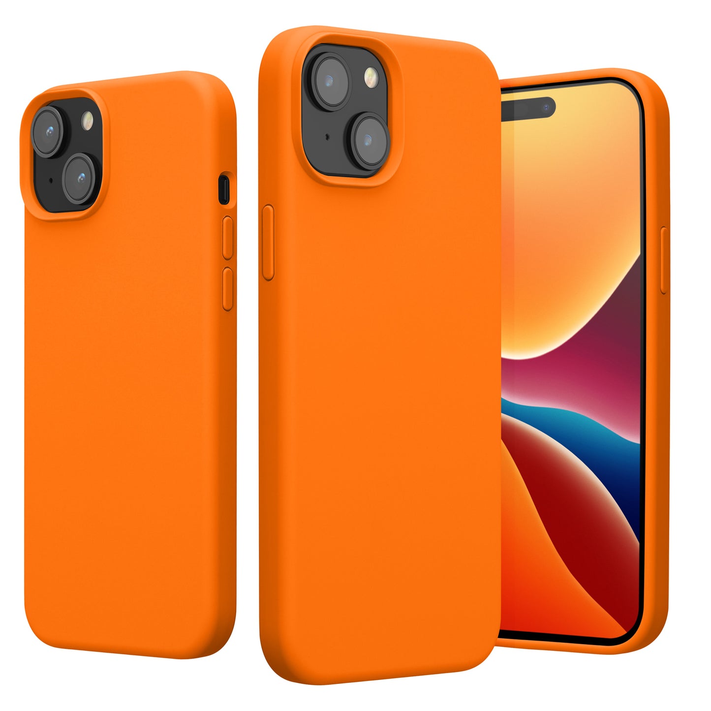 kwmobile Phone Case for iPhone 15 Plus - Silicone Cover - Wireless Charging