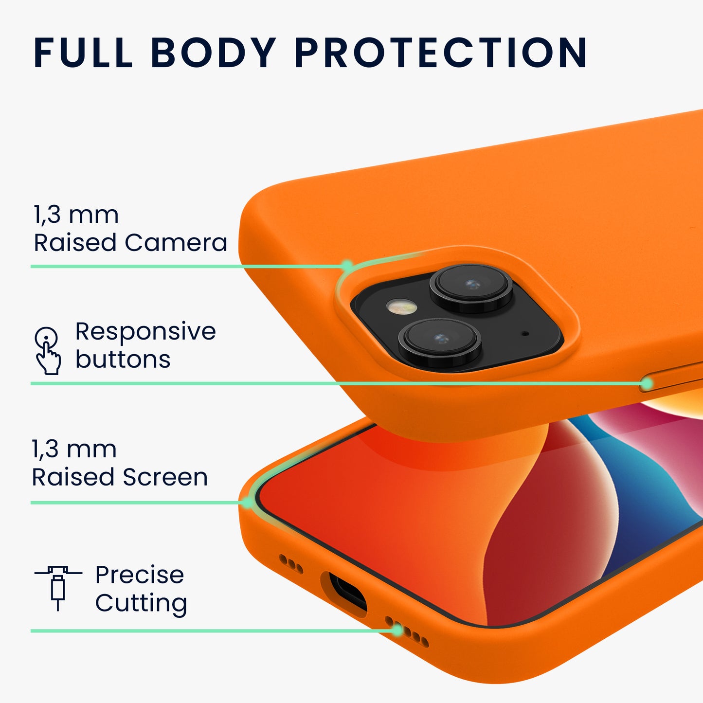 kwmobile Phone Case for iPhone 15 Plus - Silicone Cover - Wireless Charging