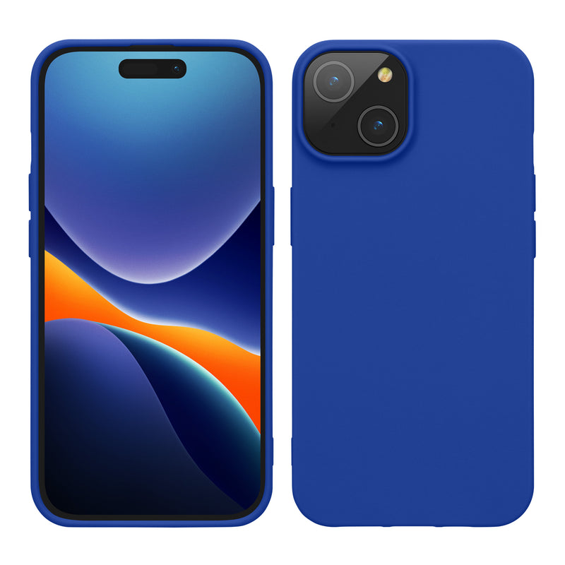 kwmobile Hülle kompatibel mit iPhone 15 Hülle - Weiche und schlanke TPU Silikon Handyhülle - Stoßabsorbierendes Flexibles Case - Baltik Blau Baltik Blau  