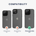 kwmobile Case Compatible with iPhone 15 Pro Max Case - Transparent Hard Shell - Shockproof Phone Cover Made of Soft TPU Silicone
