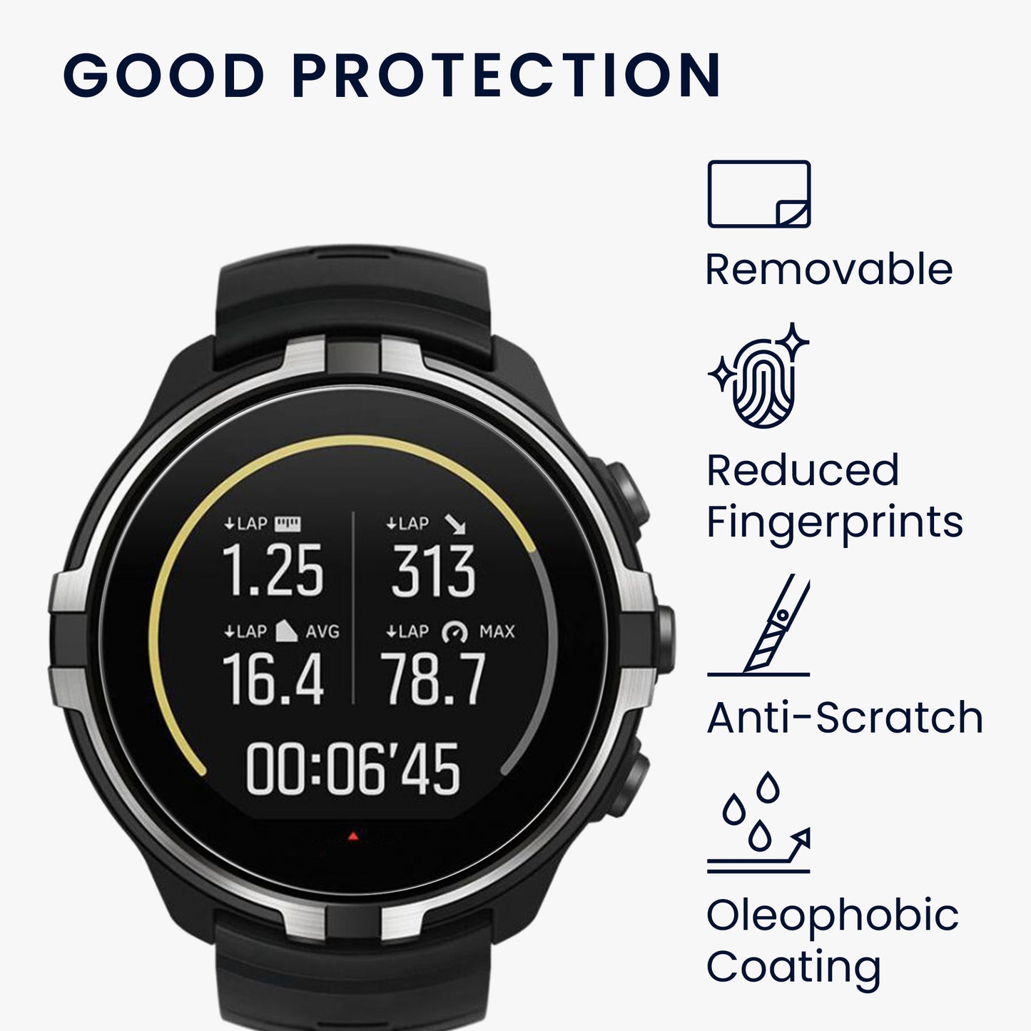 Real Glass Protection for Suunto 9 / 9 Baro / Spartan Sport Wrist HR