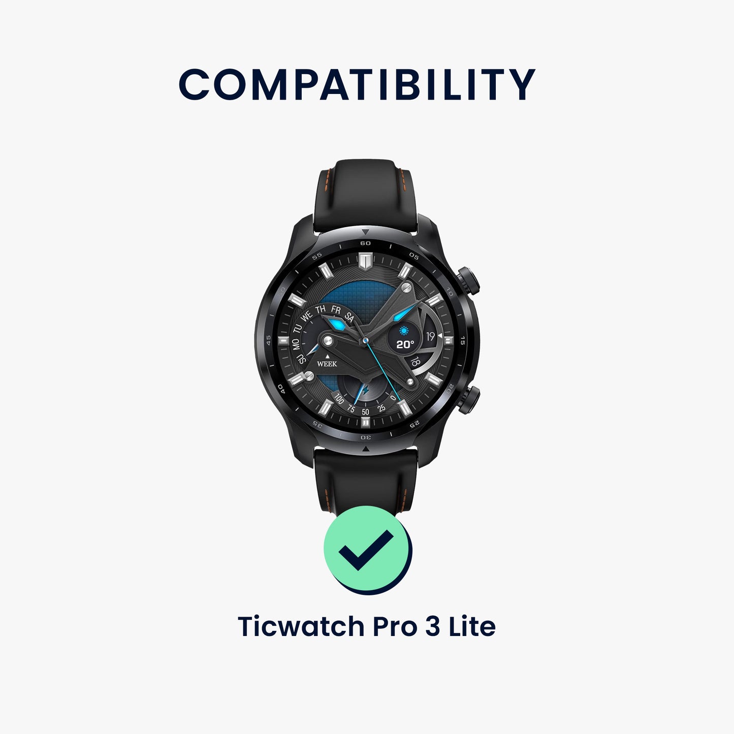 Real Glass Protection for Ticwatch Pro 3 Lite