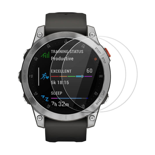kwmobile 2x Echtglas Displayschutzfolie kompatibel mit Garmin EPIX Schutzglas - Displayschutz für Smartwatch aus Glas - Schutz Glas für Fitness Tracker Transparent  