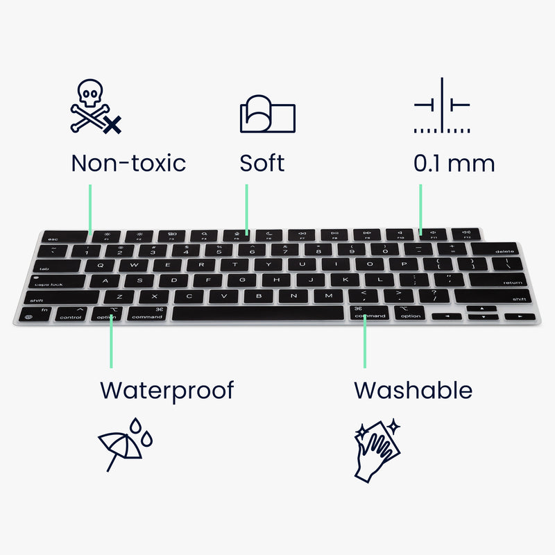 kwmobile Keyboard Protector for Apple Macbook Air 15 2023 M2 (A2941) QWERTY US Keyboard Cover