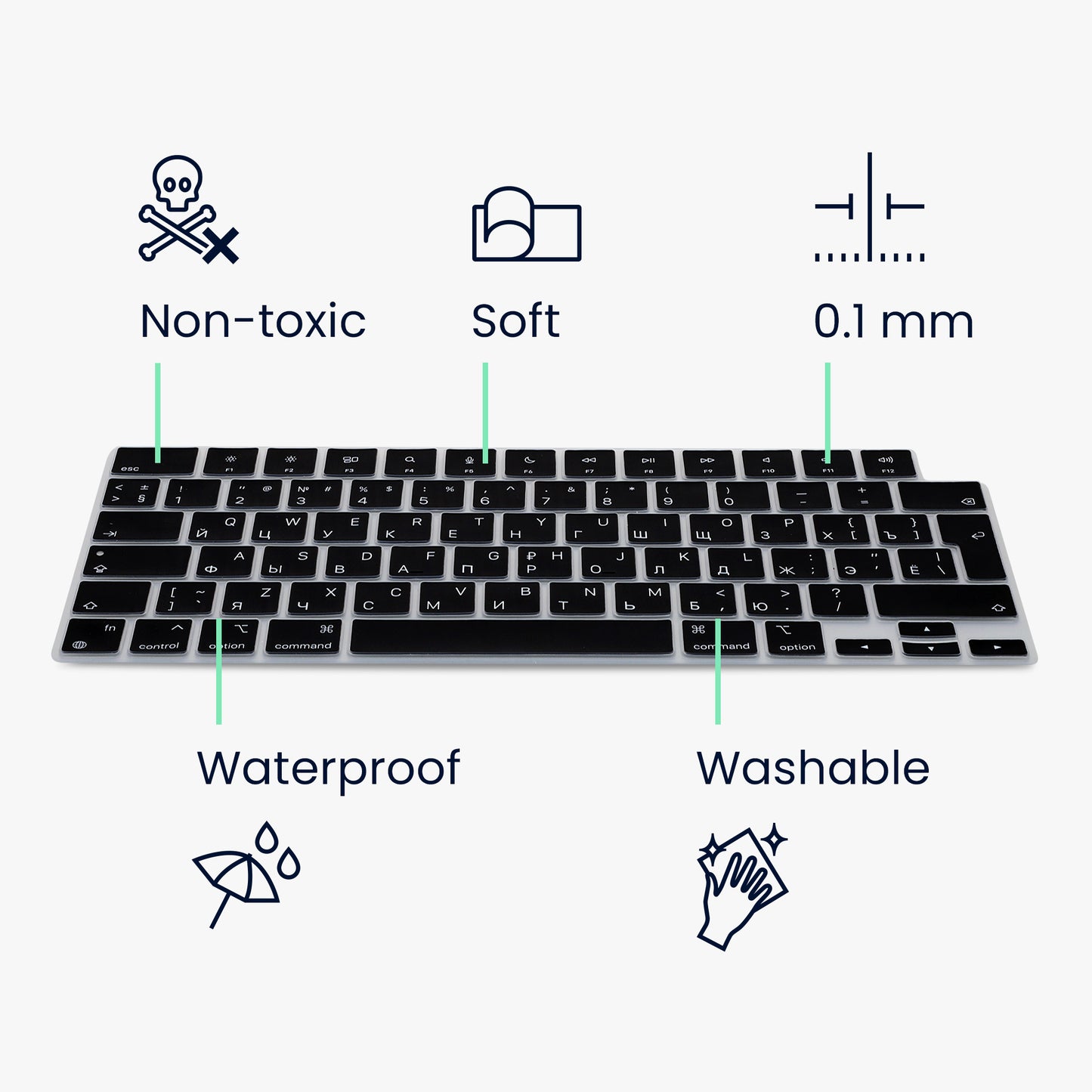 Keyboard Protector for Apple Macbook Air 15 2023 M2 (A2941) Russian