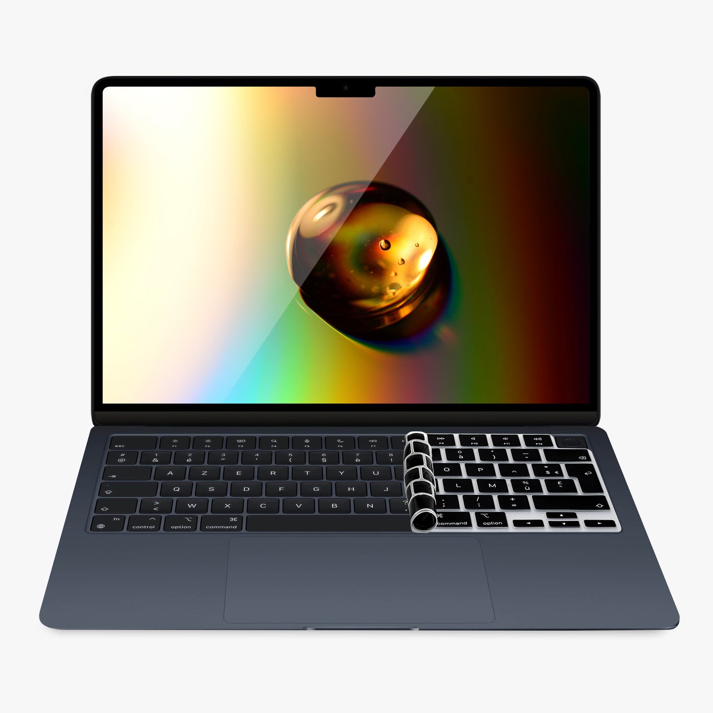 Silicone Keyboard Cover AZERTY (France, Belgium) compatible with Apple Macbook Air 15 2023 M2 (A2941)