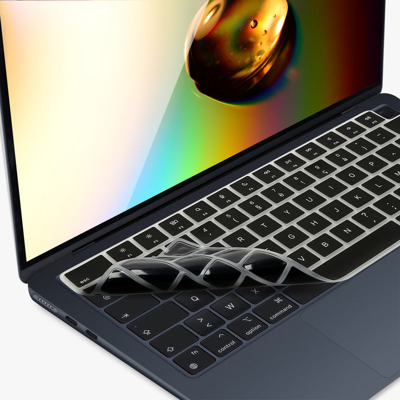 Silicone Keyboard Cover AZERTY (France, Belgium) compatible with Apple Macbook Air 15 2023 M2 (A2941)
