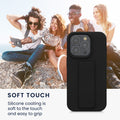 kwmobile Phone Case for Apple iPhone 15 Pro with Finger Holder and Stand Protective Cover