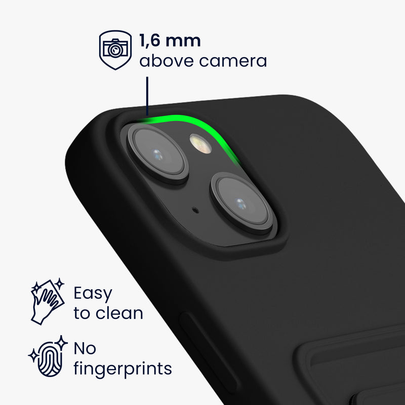 kwmobile Phone Case compatible with iPhone 15 Plus Case - Phone Cover with Card Slot