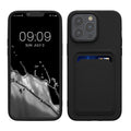 kwmobile Handyhülle kompatibel mit iPhone 15 Pro Max Hülle - Handy Cover mit Fach für Karten - in Schwarz Schwarz  