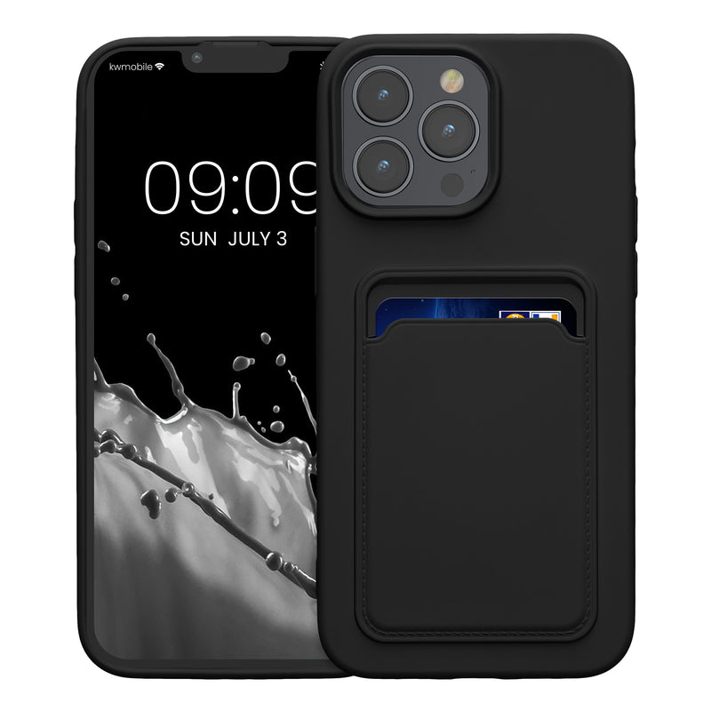 kwmobile Phone Case compatible with iPhone 15 Pro Max Case - Phone Cover with Card Slot