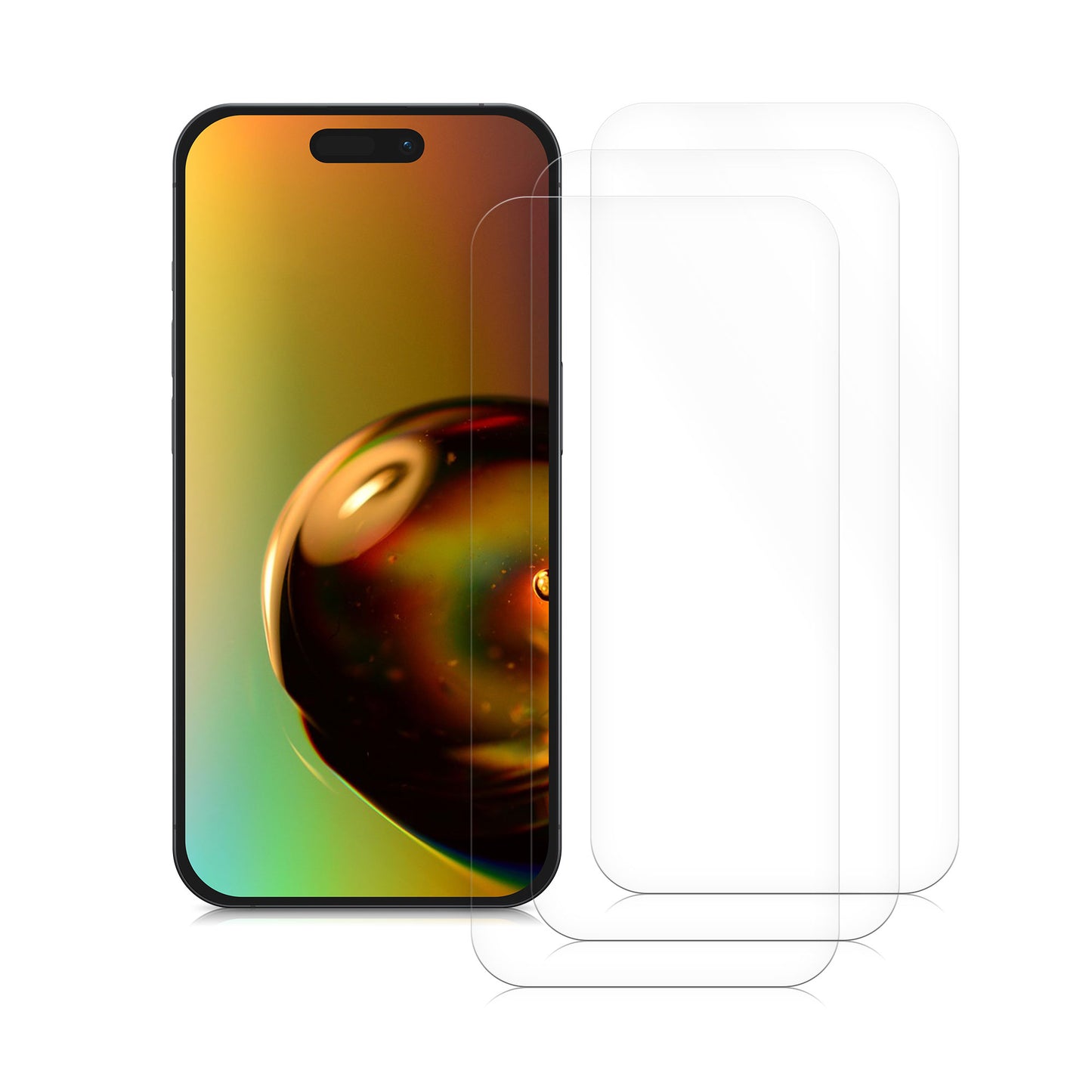 kwmobile Screen Protector compatible with iPhone 15 Set