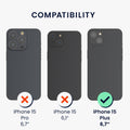 kwmobile Screen Protector compatible with iPhone 15 Plus Film Set