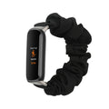 kwmobile Ersatz Armband kompatibel mit Fitbit Luxe - Smartwatch Scrunchie Haargummi Design Schwarz - Innenmaße Schwarz  