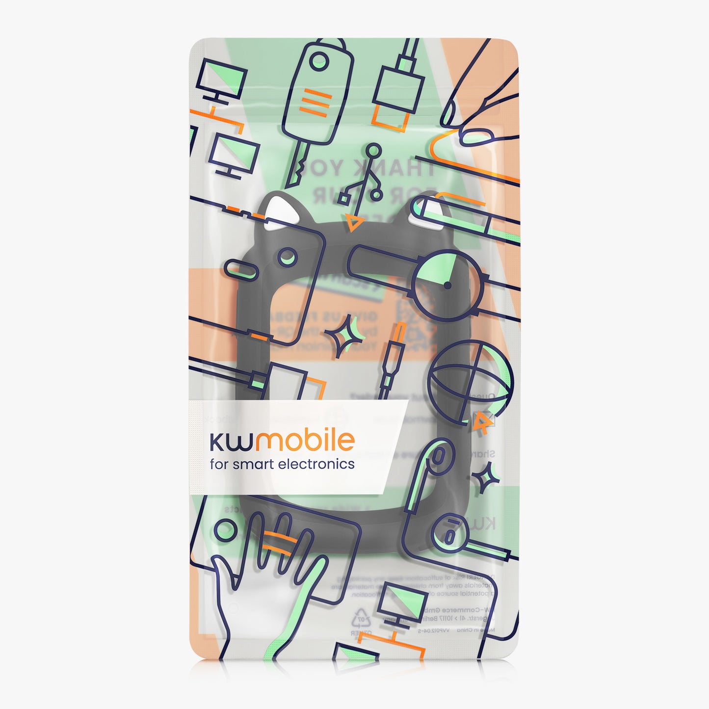kwmobile Case Compatible with Garmin Edge 840 / Edge 540 - Back Cover for Bike GPS Computer - Protective Cover for Bicycle Computer