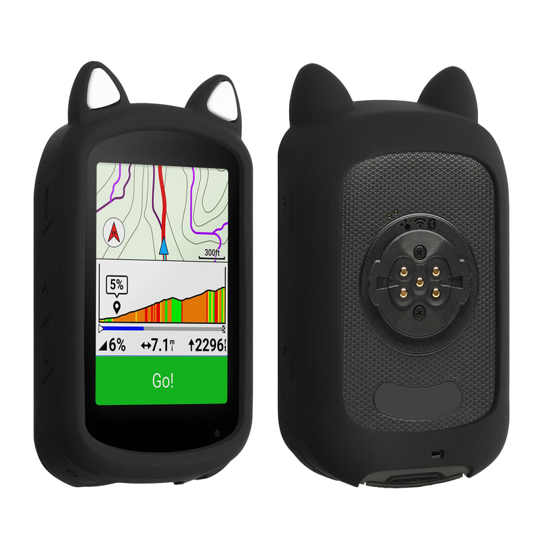 kwmobile Hülle kompatibel mit Garmin Edge 840 / Edge 540 - Silikon GPS Case - Backcover für Bike GPS Computer - Schutzhülle Fahrradcomputer Schwarz  