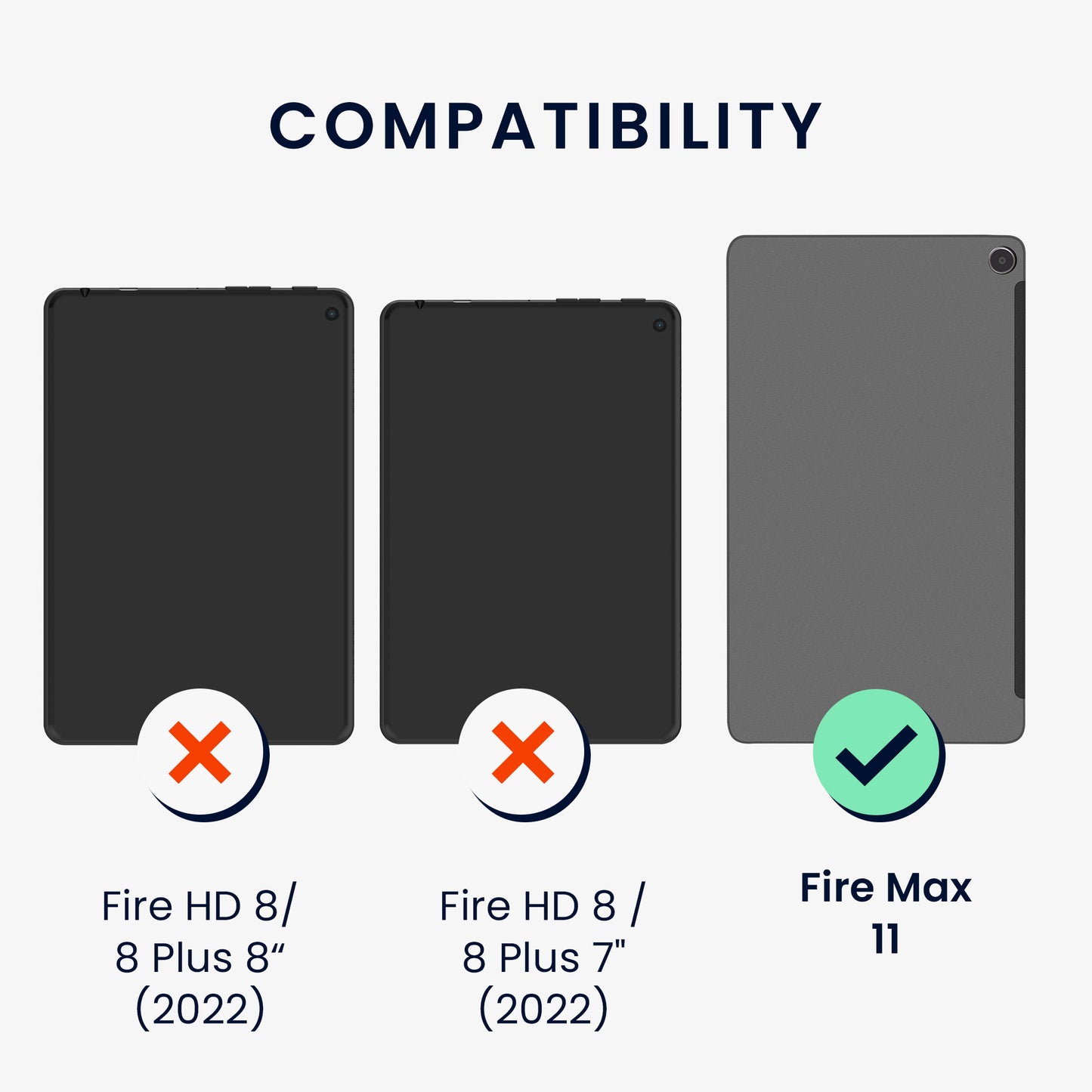 kwmobile Case Compatible with Amazon Fire Max 11 Tablet Cover