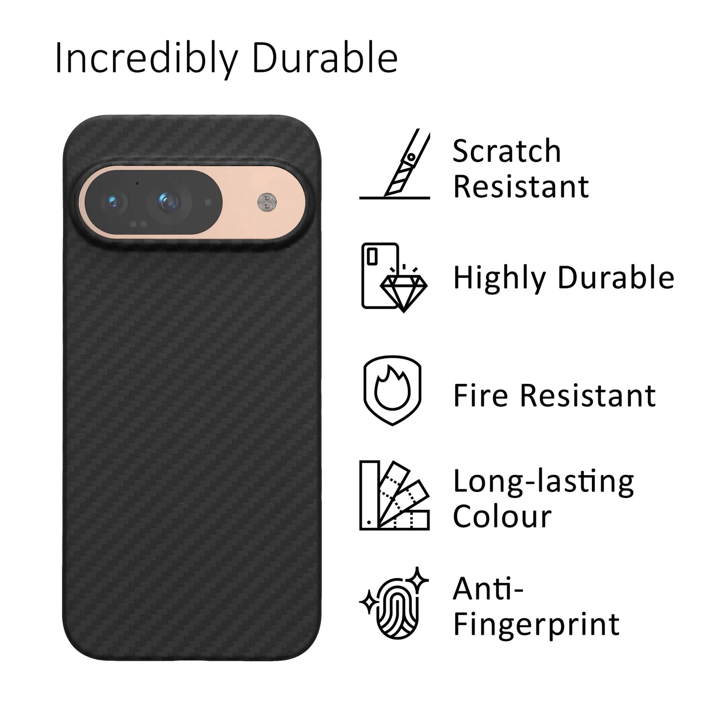 kalibri Protective Case compatible with Google Pixel 9 - Phone Cover Case
