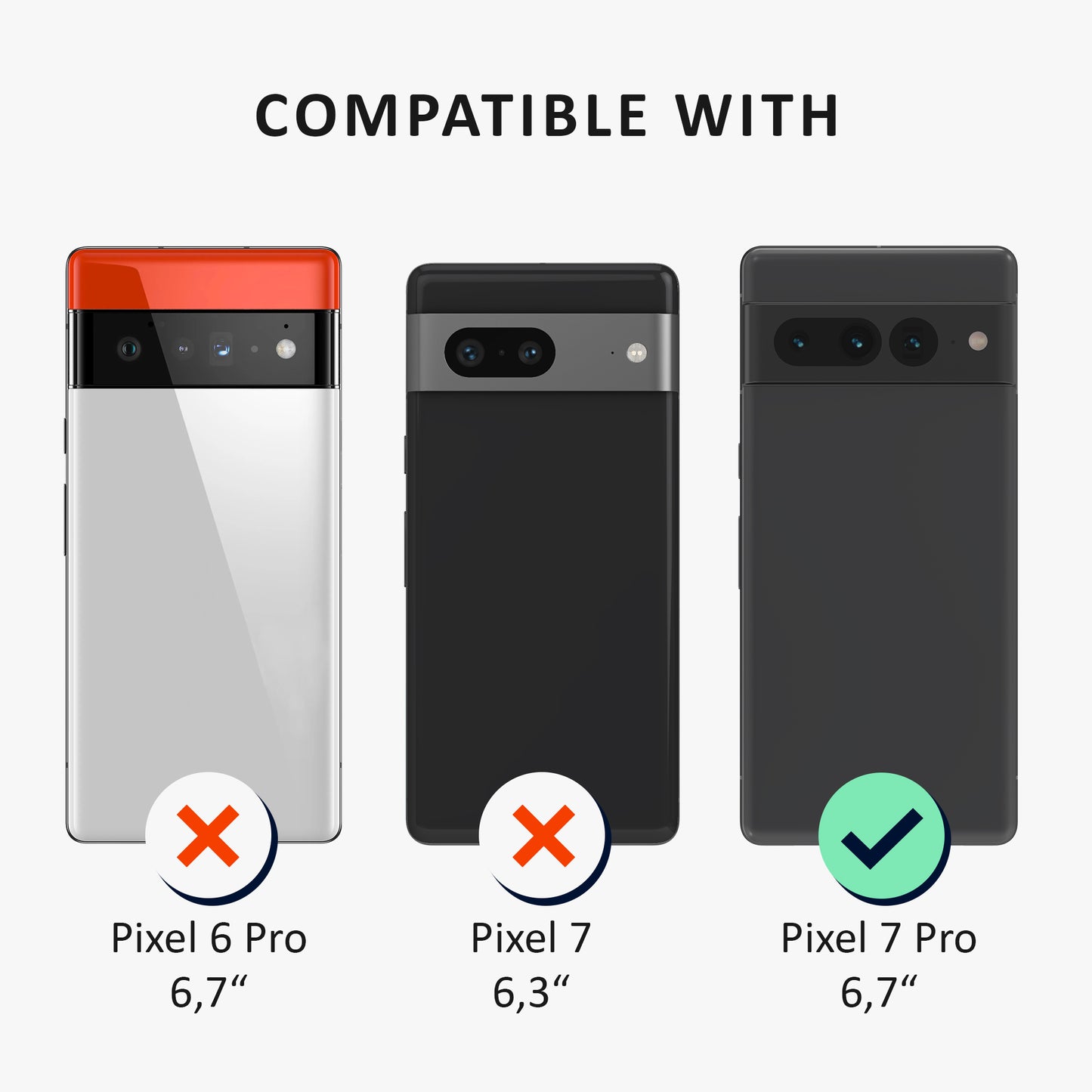 kalibri Case Compatible with Google Pixel 7 Pro Case - Protective Cover - Phone Cover