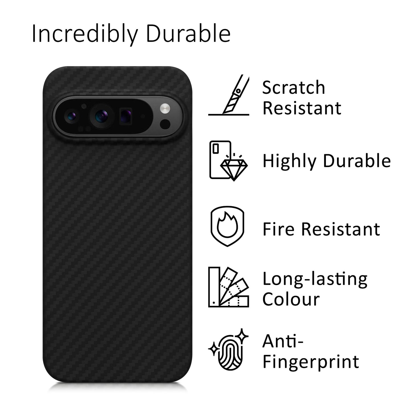 kalibri Protective Case compatible with Google Pixel 9 Pro - Phone Cover Case Mobile Phone Cover