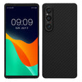 kalibri Schutzhülle kompatibel mit Sony Xperia 1 VI - Hülle Aramid - Handy Cover Case Handyhülle Schwarz matt Schwarz matt  