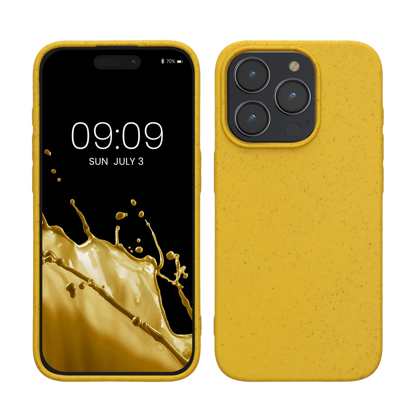 kalibri Case kompatibel mit Apple iPhone 15 Pro - Hülle Handy - Handyhülle Gelb Gelb  