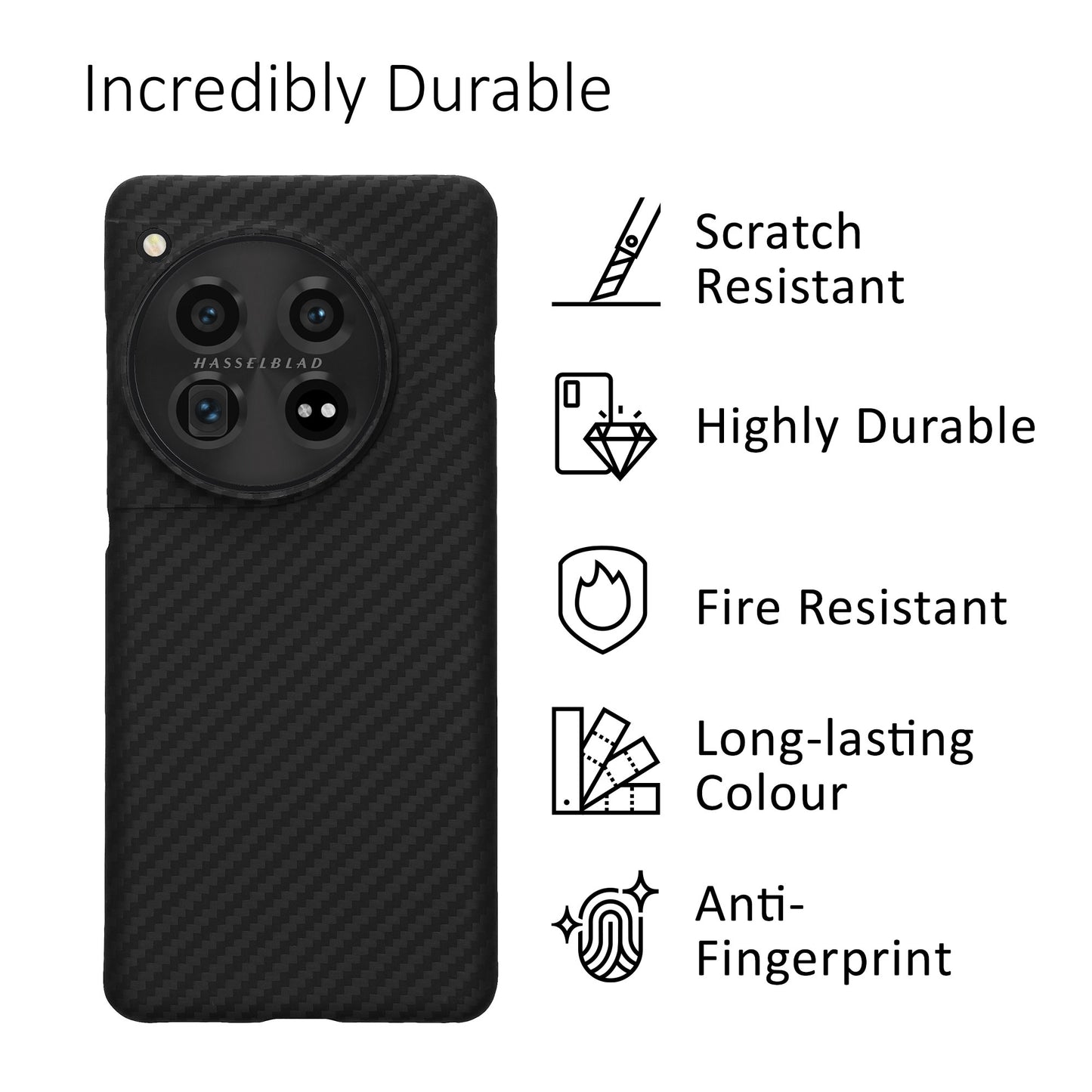 kalibri Protective Case compatible with OnePlus 12 Phone Cover Case