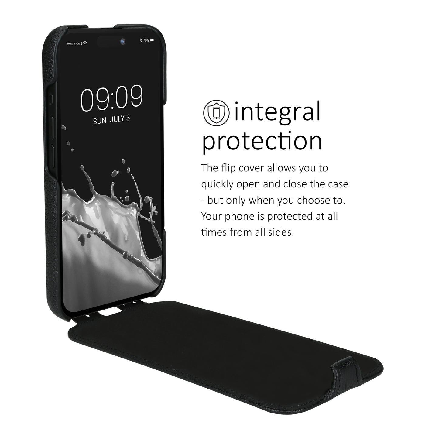 kalibri Ultra Slim Flip Case compatible with Apple iPhone 16 Cover Protective Case Pouch
