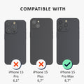 kalibri Case compatible with Apple iPhone 15 Pro Max - Phone Case with 2x Glass Screen Protector - Cover Phone Case