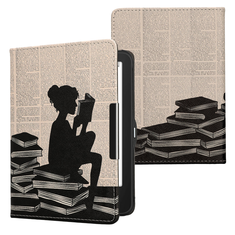 kwmobile Case for Tolino Vision 1 / 2 / 3 / 4 HD - eReader Flip Case with Auto Sleep Function