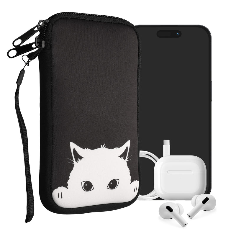 kwmobile Smartphone Pouch - Phone Bag Case Cover Protective Sleeve - Birds Branch - 15.2 x 8.3 cm Inner Dimensions