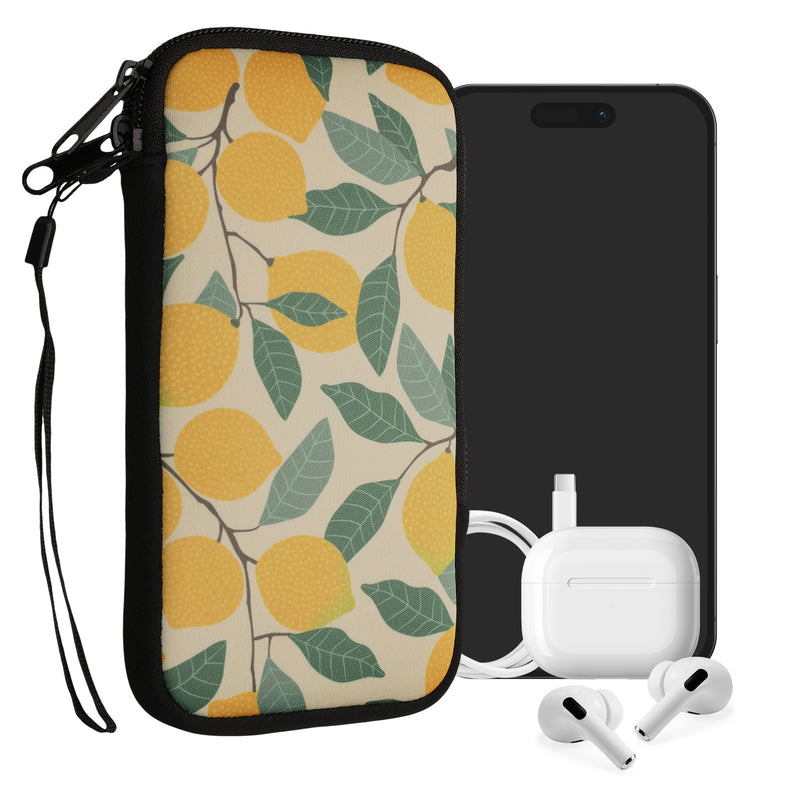 kwmobile Smartphone Pouch - Phone Bag Case Cover Protective Sleeve - Birds Branch - 15.2 x 8.3 cm Inner Dimensions