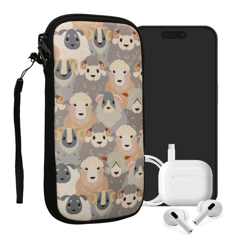kwmobile Smartphone Pouch - Phone Bag Case Cover Protective Sleeve - Birds Branch - 15.2 x 8.3 cm Inner Dimensions