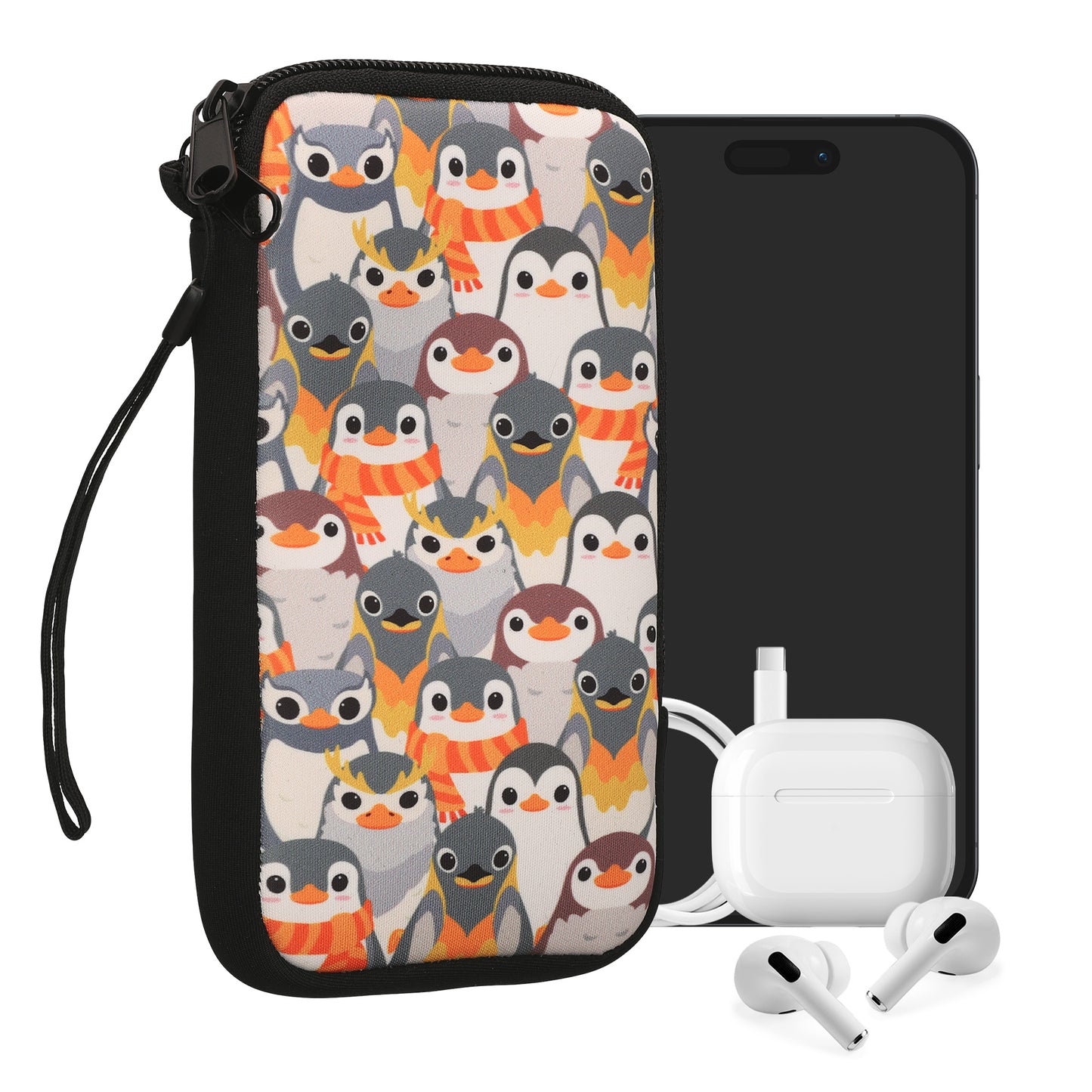 kwmobile Smartphone Pouch - Phone Bag Case Cover Protective Sleeve - Birds Branch - 15.2 x 8.3 cm Inner Dimensions