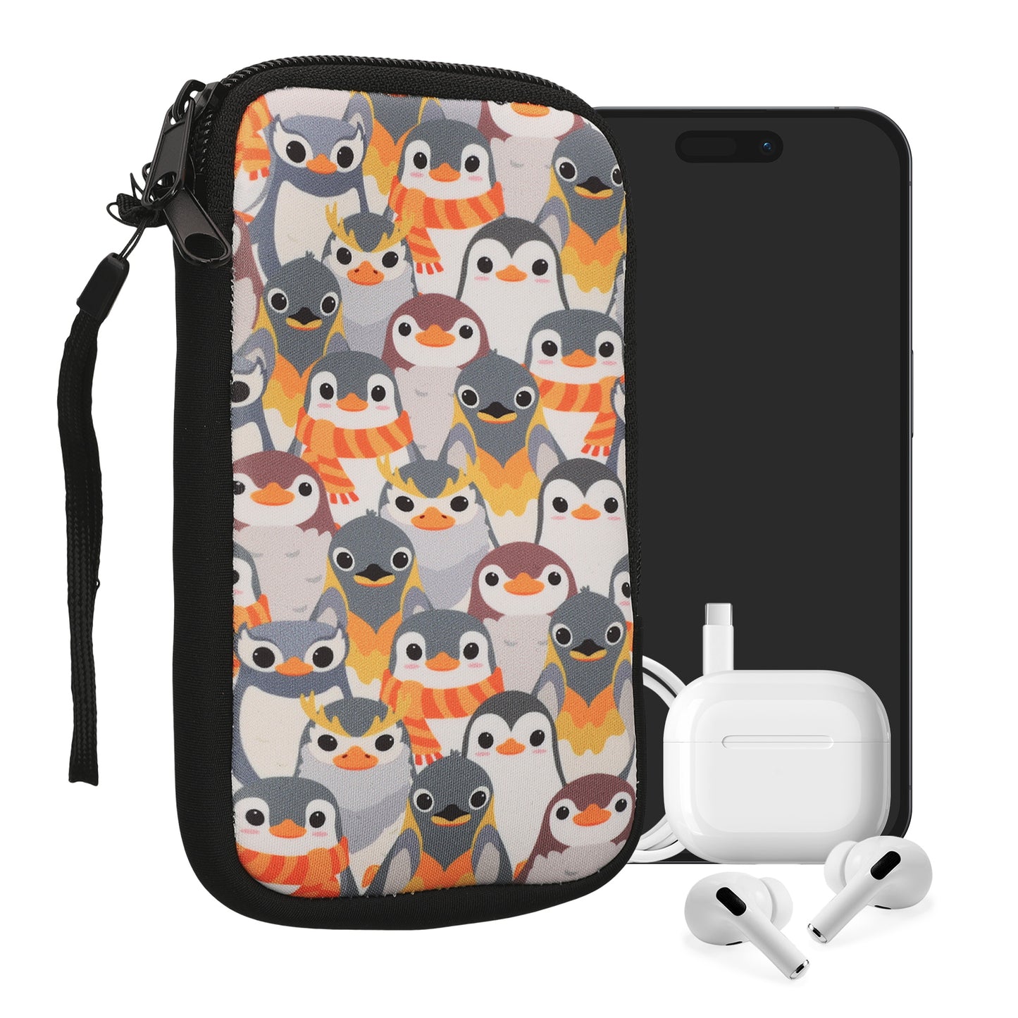 kwmobile Smartphone Pouch - Phone Bag Case Cover Protective Sleeve - Birds Branch - 15.2 x 8.3 cm Inner Dimensions