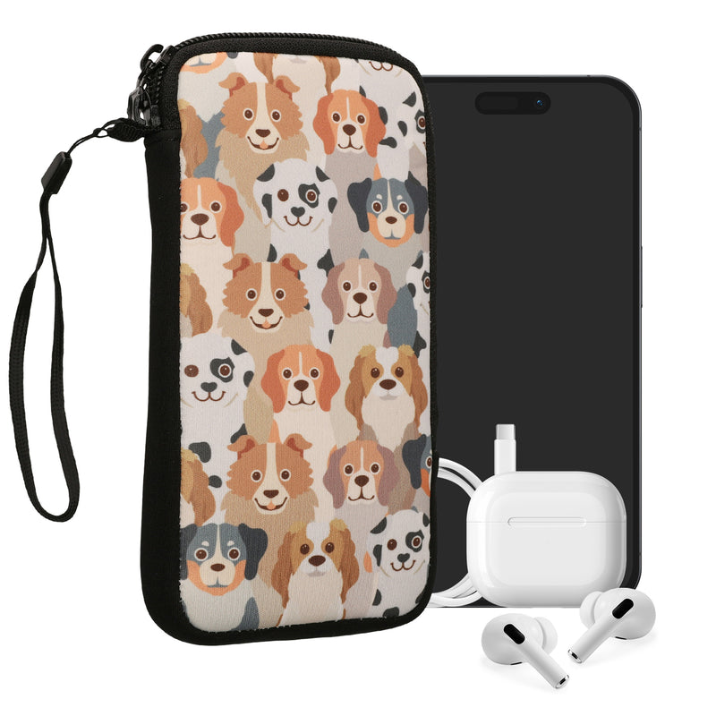 kwmobile Smartphone Pouch - Phone Bag Case Cover Protective Sleeve - Birds Branch - 15.2 x 8.3 cm Inner Dimensions