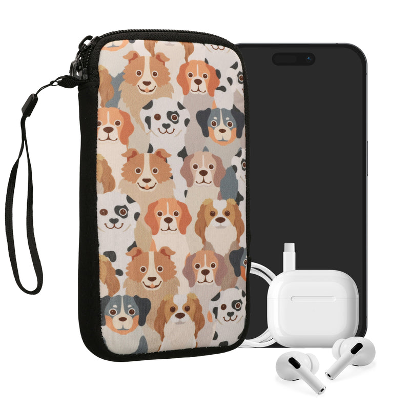 kwmobile Smartphone Pouch - Phone Bag Case Cover Protective Sleeve - Birds Branch - 15.2 x 8.3 cm Inner Dimensions