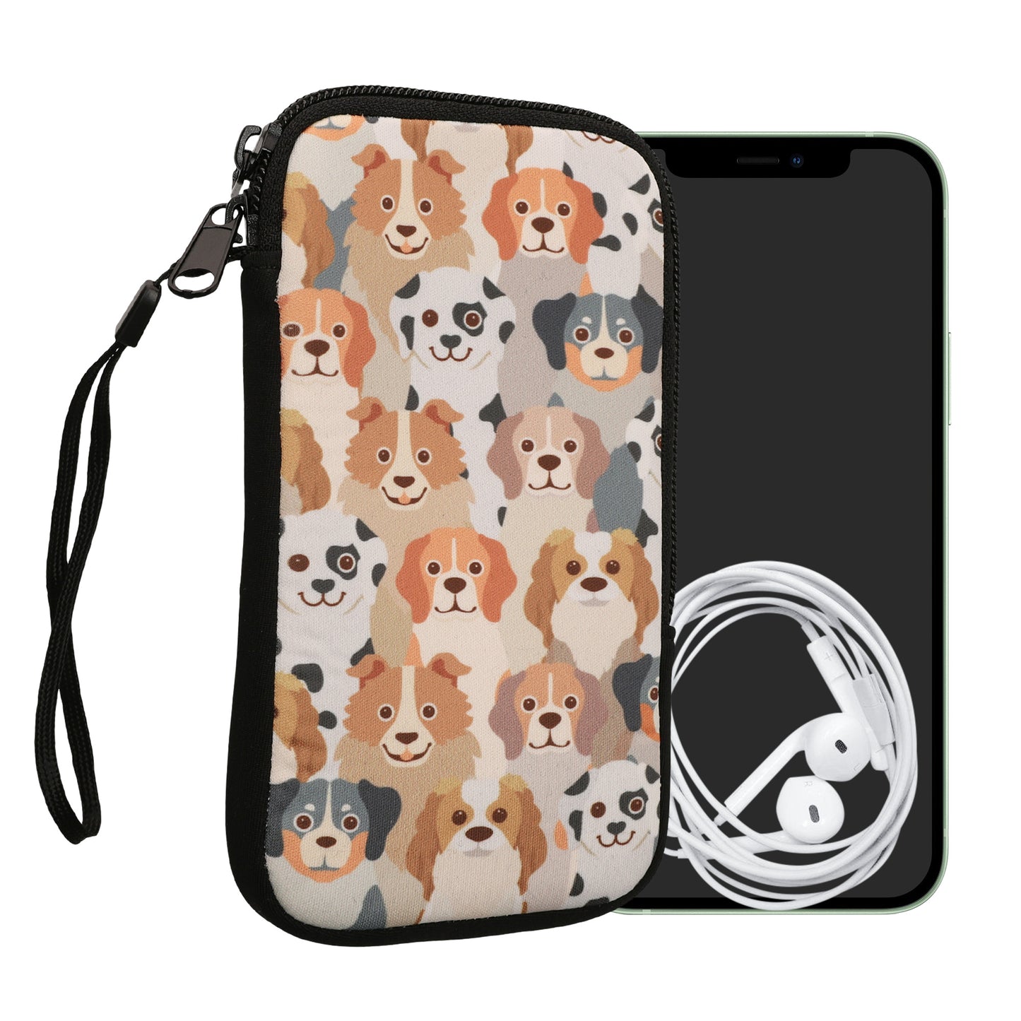 kwmobile Smartphone Pouch - Phone Bag Case Cover Protective Sleeve - Birds Branch - 15.2 x 8.3 cm Inner Dimensions