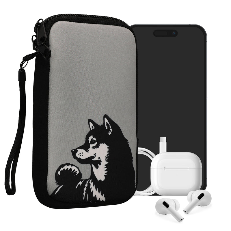 kwmobile Smartphone Pouch - Phone Bag Case Cover Protective Sleeve - Birds Branch - 15.2 x 8.3 cm Inner Dimensions