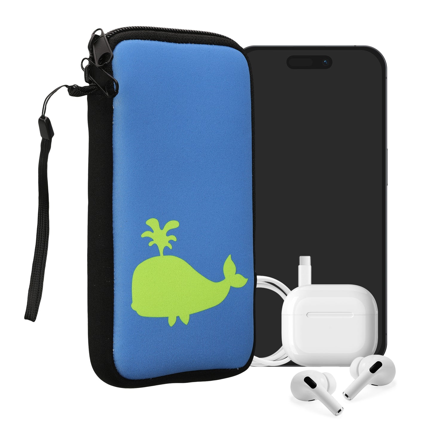 kwmobile Smartphone Pouch - Phone Bag Case Cover Protective Sleeve - Birds Branch - 15.2 x 8.3 cm Inner Dimensions