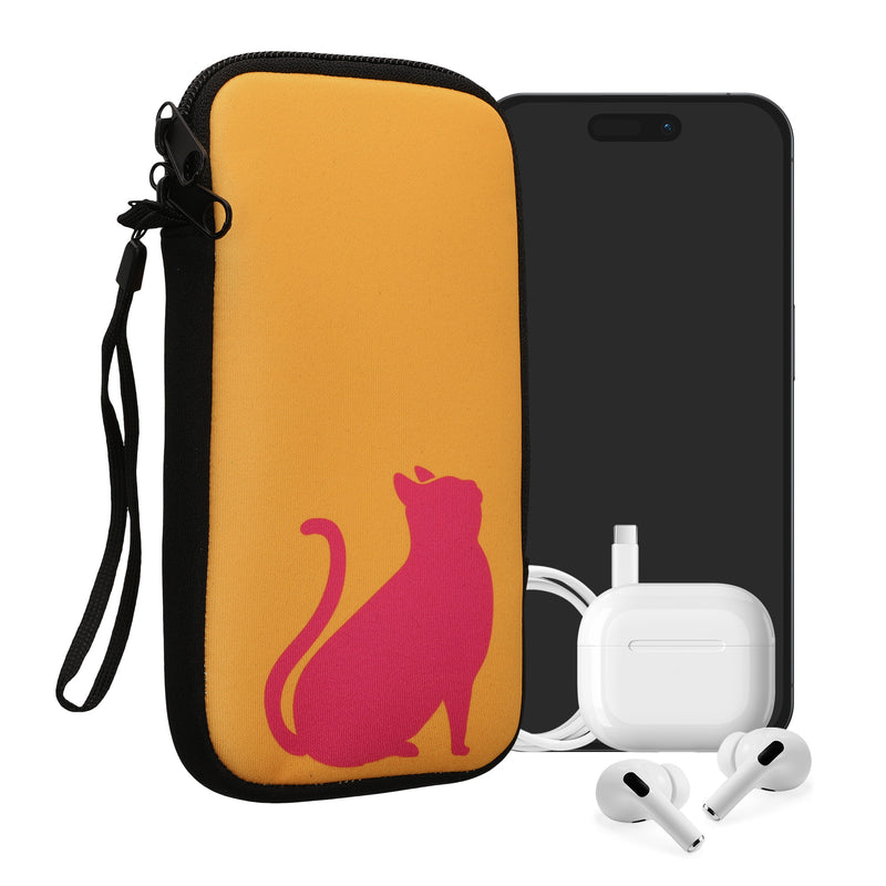 kwmobile Smartphone Pouch - Phone Bag Case Cover Protective Sleeve - Birds Branch - 15.2 x 8.3 cm Inner Dimensions